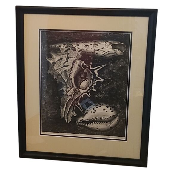 "Shells"‎ Joseph Polley Paine Listed Artist Painting 12x14.5" Framed 17x21.5" - Picture 9 of 13